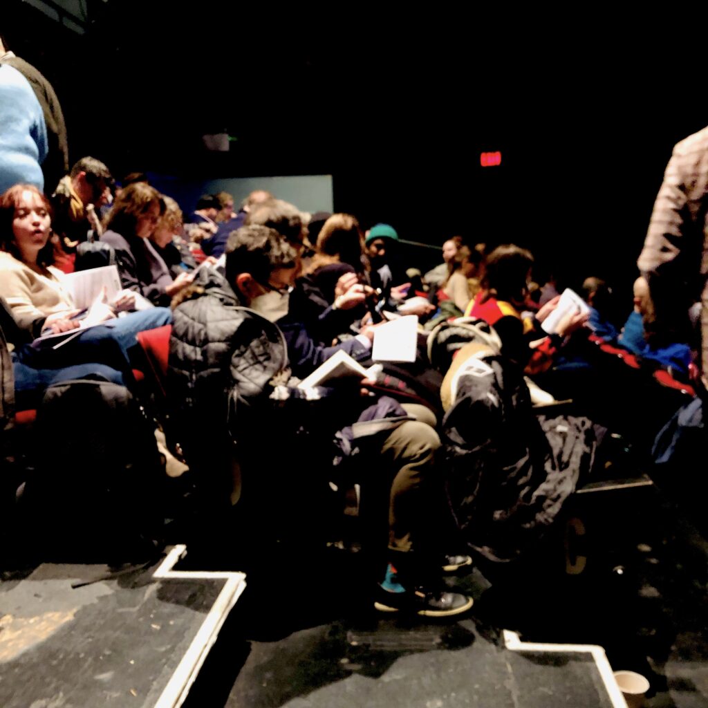 Audience for "Henry Lies Here".