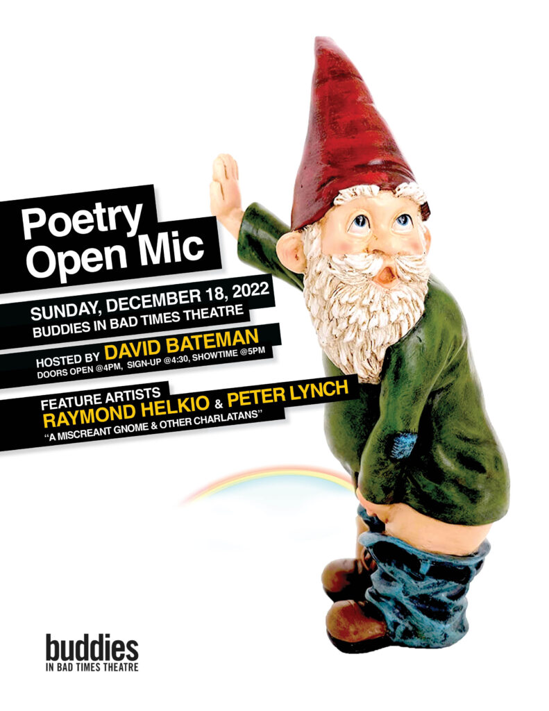 Poetry Open Mic at Buddies In Bad Times Theatre