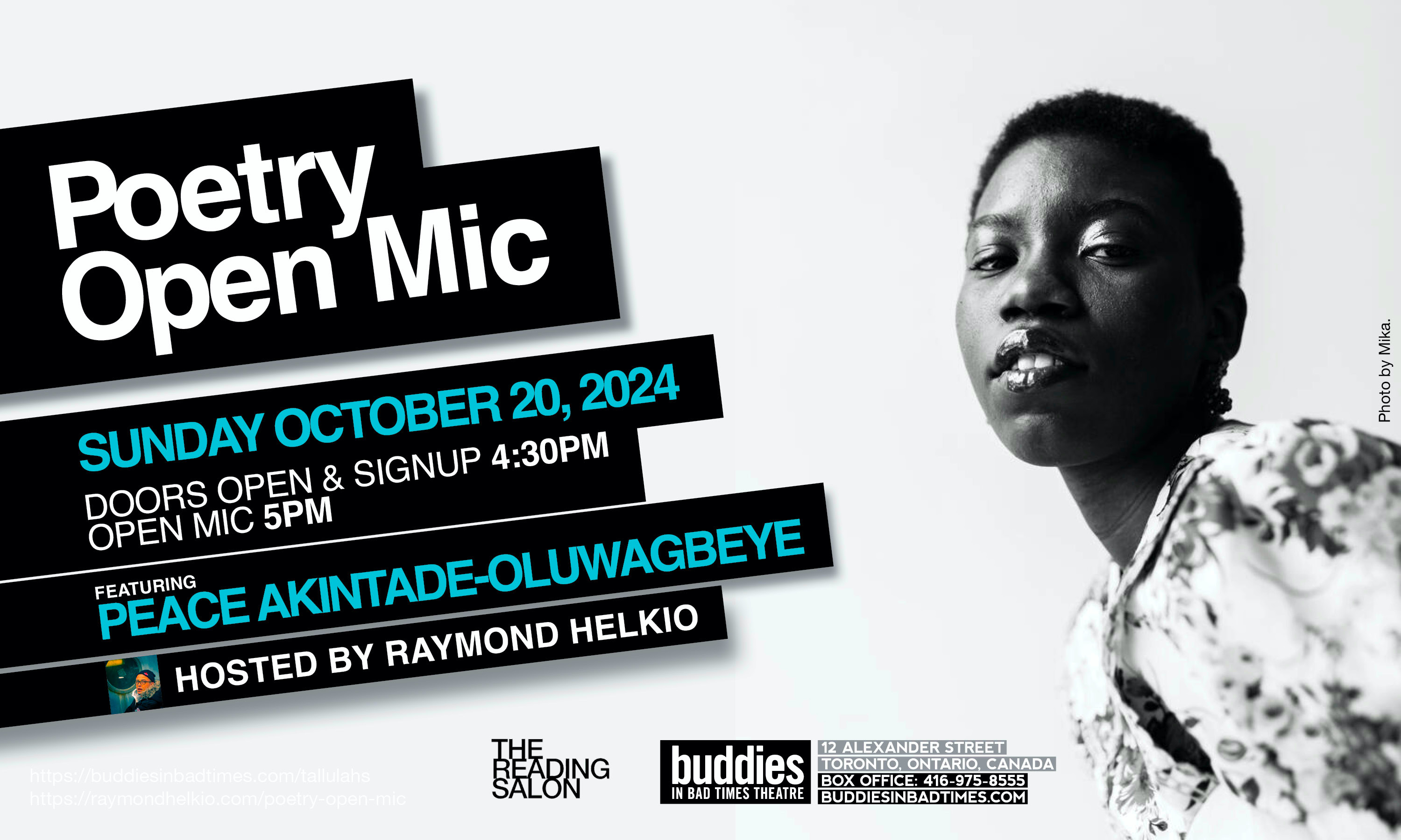 Poetry Open Mic, Feature Artist, Peace Akintade-Oluwagbeye