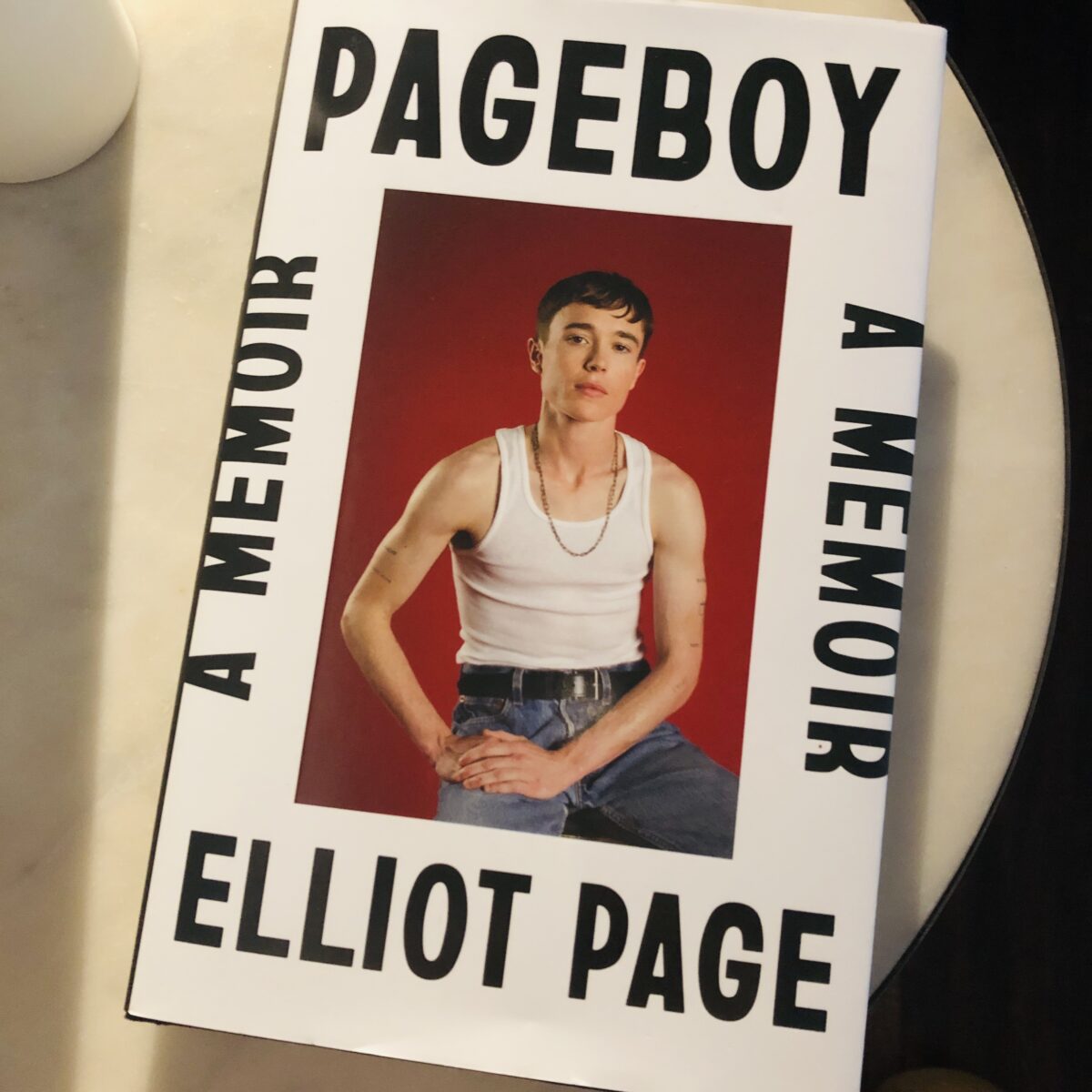 PAGEBOY book cover, Elliot Page. Photo by Raymond Helkio